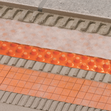 Schluter Ditra Drain 8 ontkoppelingsmat buitentoepassing