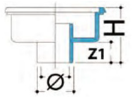 kunststof klokput schets
